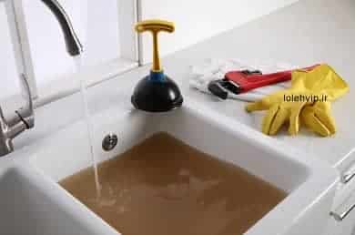 گرفتگی سینگ ظرفشویی راکد موندن آب